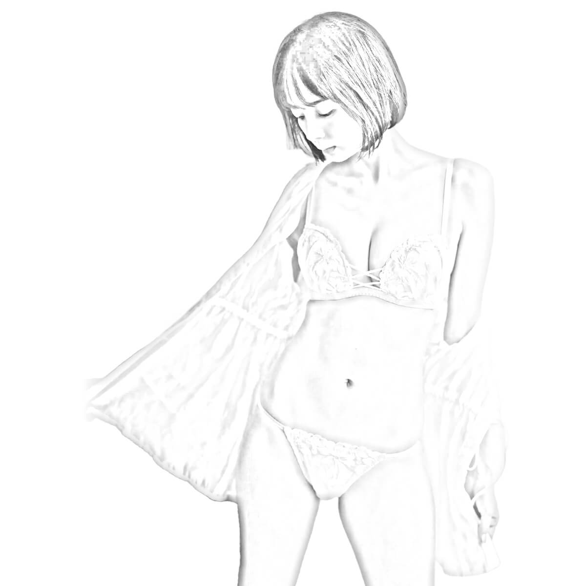 岡田 紗佳 スケッチ