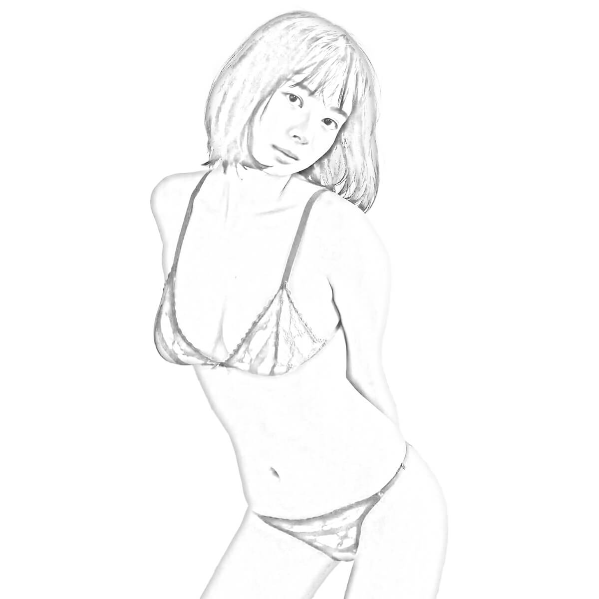 岡田 紗佳 スケッチ